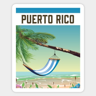 Puerto Rico Beach travel poster Magnet